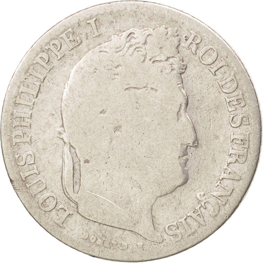 France, Louis-Philippe, 1/2 Franc, 1839, Bordeaux, B, Argent, Gadoury:408