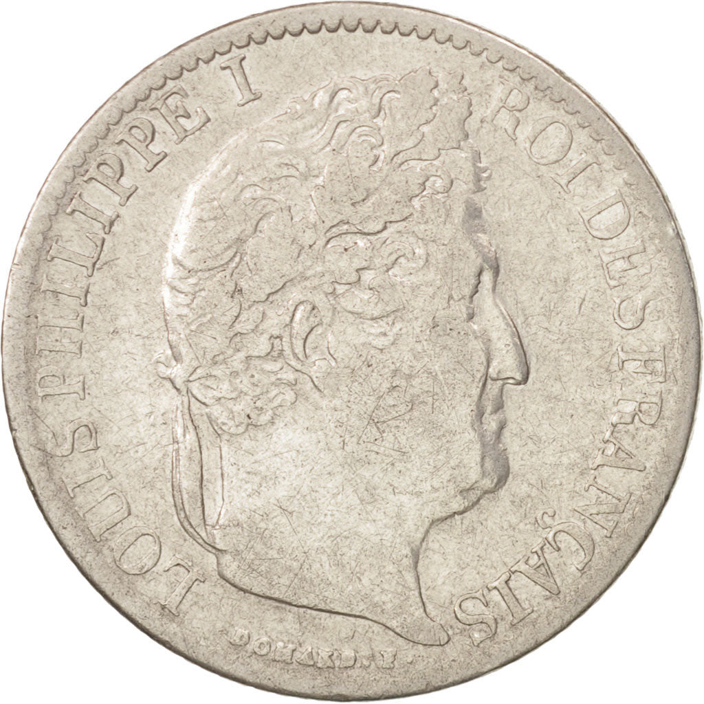 France, Louis-Philippe, 1/2 Franc, 1842, Paris, VF(30-35), Silver, KM:741.1