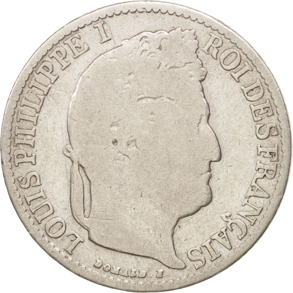 France, Louis-Philippe, 1/2 Franc, 1842, Lille, VG(8-10), Silver, KM:741.13