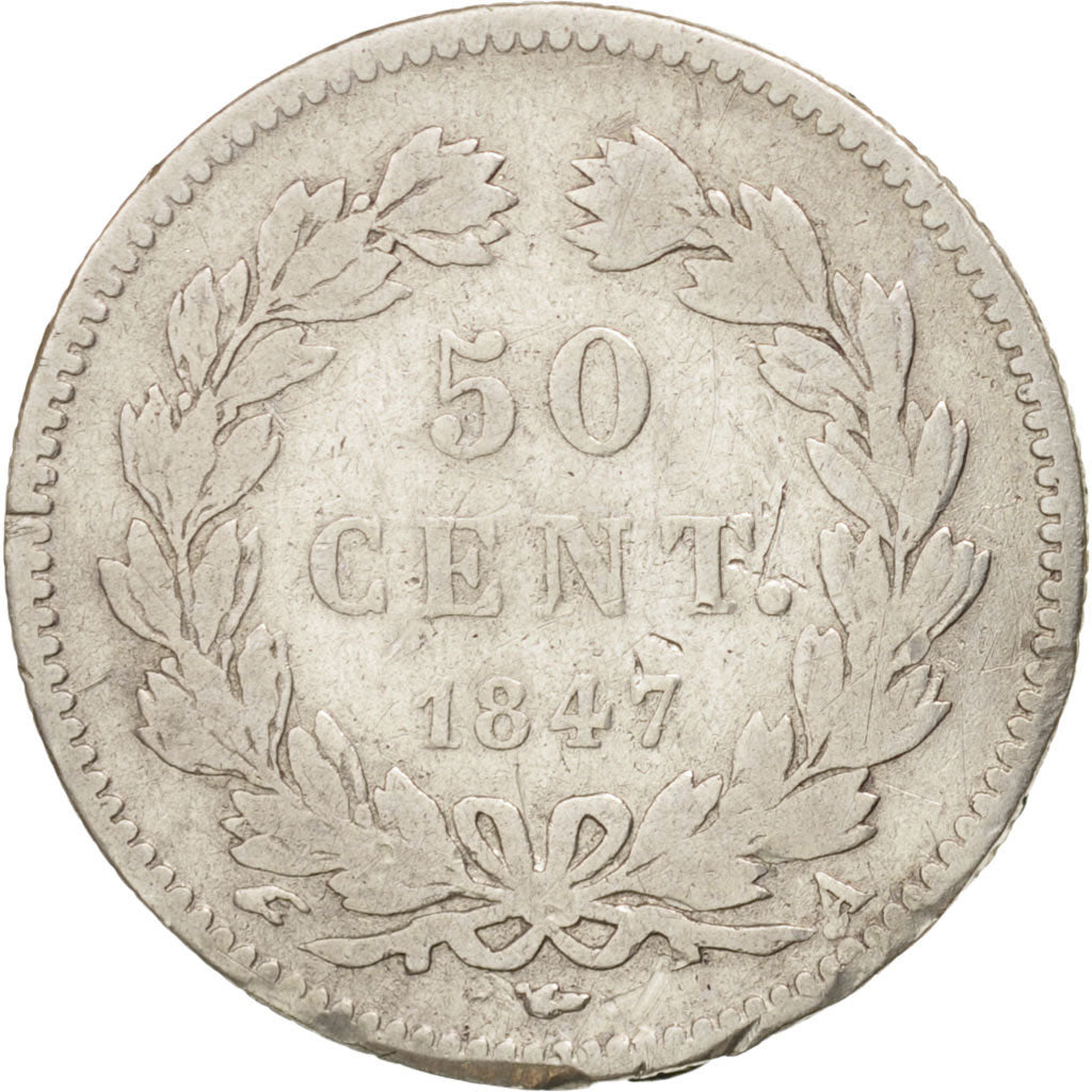 France, Louis-Philippe, 50 Centimes, 1847, Paris, TB, Argent, Gadoury:410