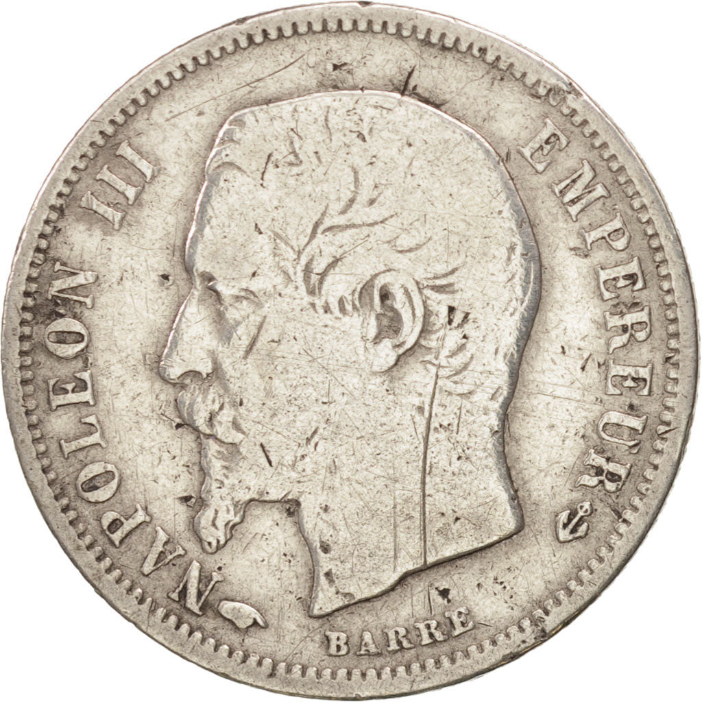 France, Napoleon III, 50 Centimes, 1857, Paris, F(12-15), Silver, KM:794.1