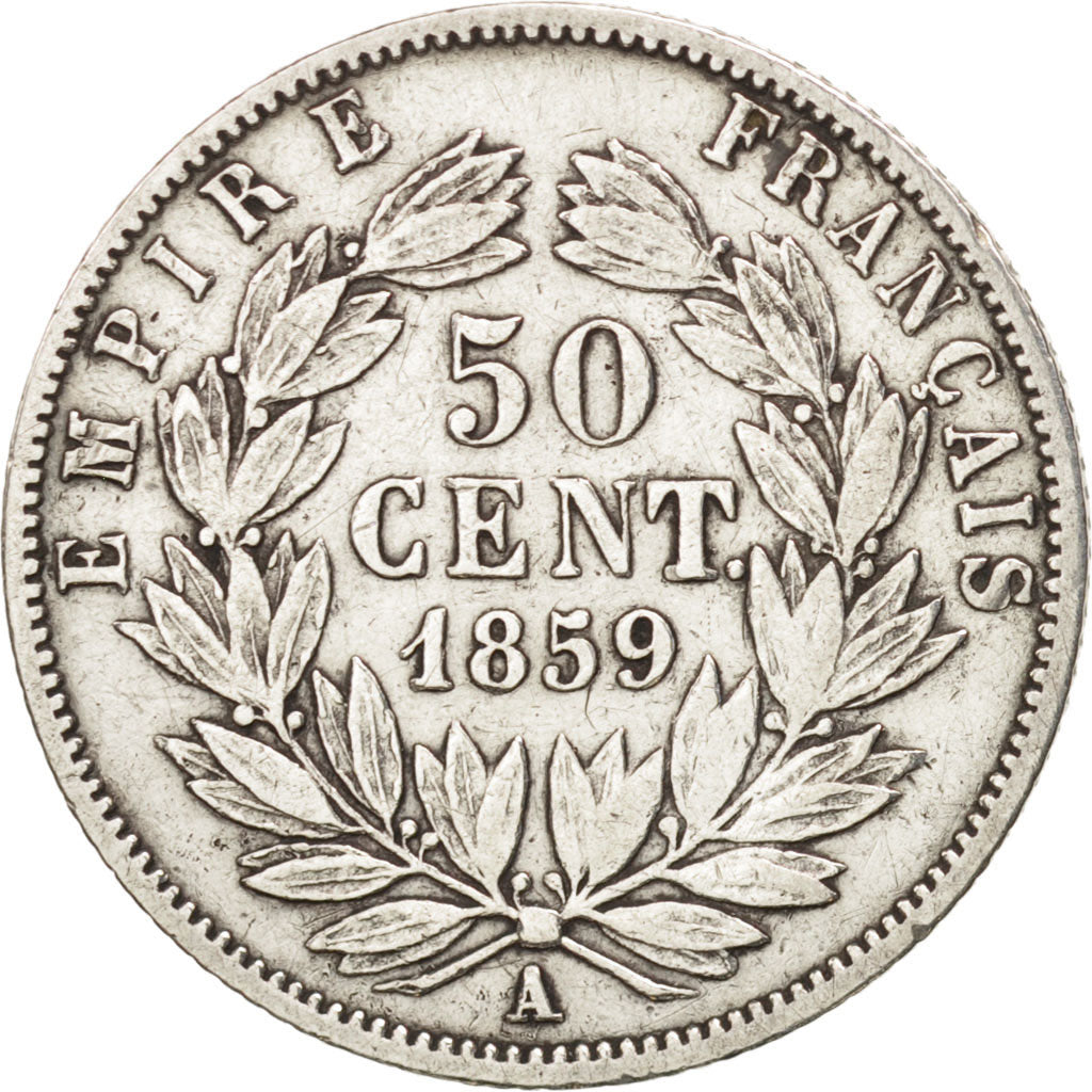 Münze, Frankreich, Napoleon III, Napoléon III, 50 Centimes, 1859, Paris, S