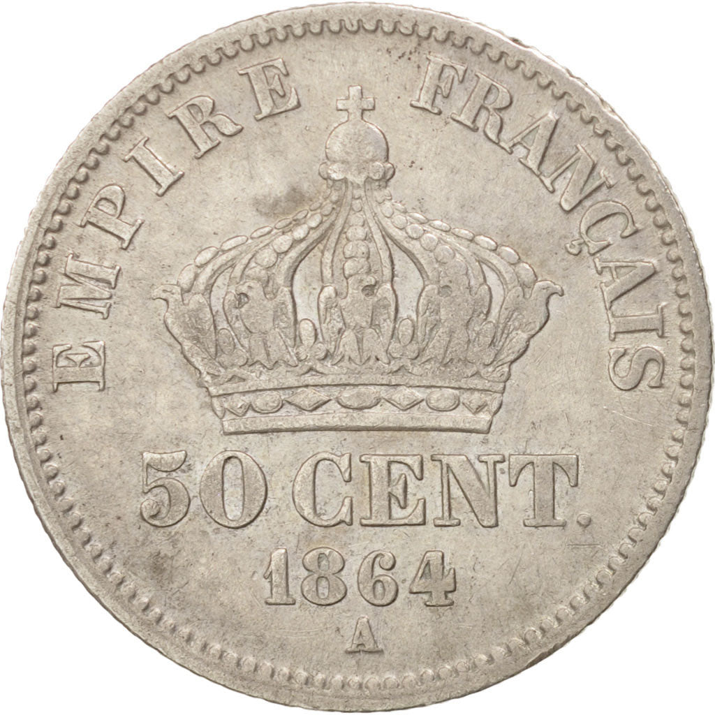 Münze, Frankreich, Napoleon III, Napoléon III, 50 Centimes, 1864, Paris, SS