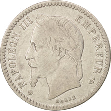 France, Napoleon III, 50 Centimes, 1864, Strasbourg, VF(20-25), Silver, KM:814.2