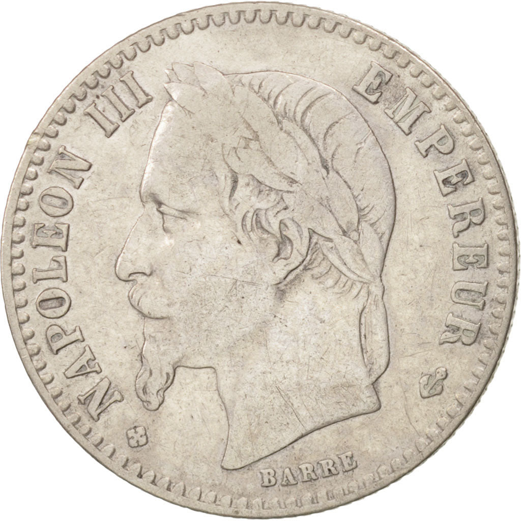 France, Napoleon III, 50 Centimes, 1865, Strasbourg, VF(30-35), Silver, KM:814.2
