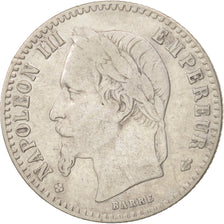 France, Napoleon III, 50 Centimes, 1865, Strasbourg, VF(30-35), Silver, KM:814.2