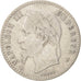 France, Napoleon III, 50 Centimes, 1865, Strasbourg, VF(30-35), Silver, KM:814.2