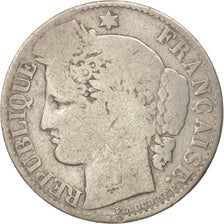 France, Cérès, 50 Centimes, 1887, Paris, VG(8-10), Silver, KM:834.1