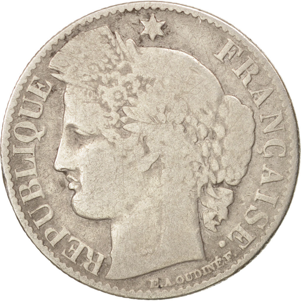 France, Cérès, 50 Centimes, 1888, Paris, VF(20-25), Silver, KM:834.1