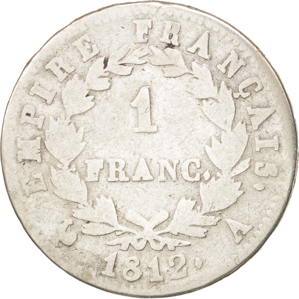 France, Napoléon I, Franc, 1812, Paris, F(12-15), Silver, KM:692.1, Gadoury:447