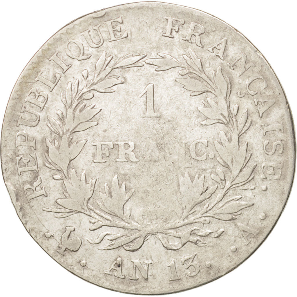 France, Napoléon I, Franc, 1805, An 13, Paris, VF(30-35), Silver, KM:656.1