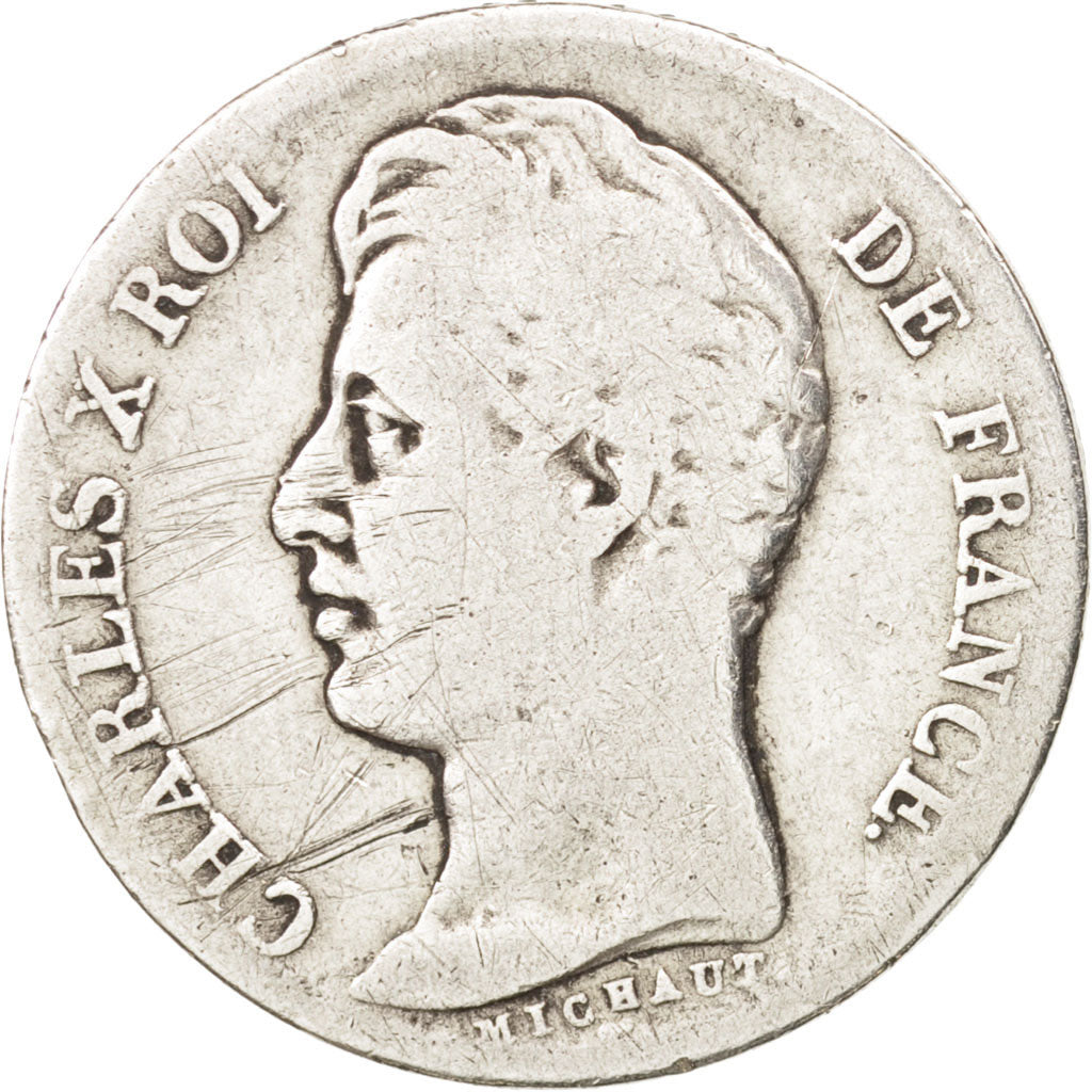 Munten, Frankrijk, Charles X, Franc, 1829, Paris, ZG+, Zilver, KM:724.1