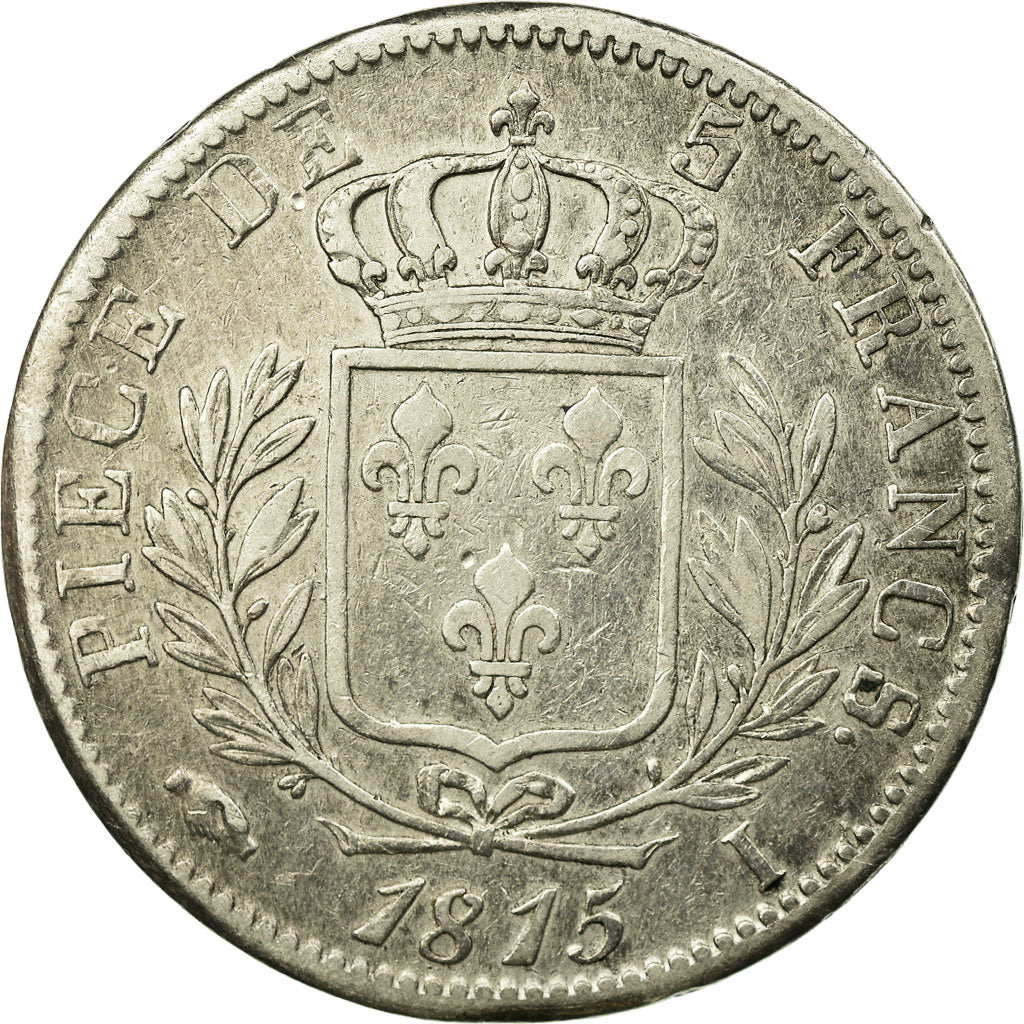 Munten, Frankrijk, Louis XVIII, Louis XVIII, 5 Francs, 1815, Limoges, ZF