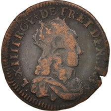 France, Louis XIV, Liard de France, 1656, Vimy, VF(30-35), KM:192.5