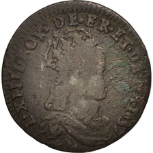 France, Louis XIV, Liard de France, 1657, Acquigny, VF(20-25), KM:192.2