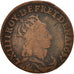France, Louis XIV, Liard de France, 1656, Caen, VF(20-25), KM:192.4