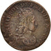 France, Louis XIV, Liard de France, 1655, Nîmes, EF(40-45), KM:192.11