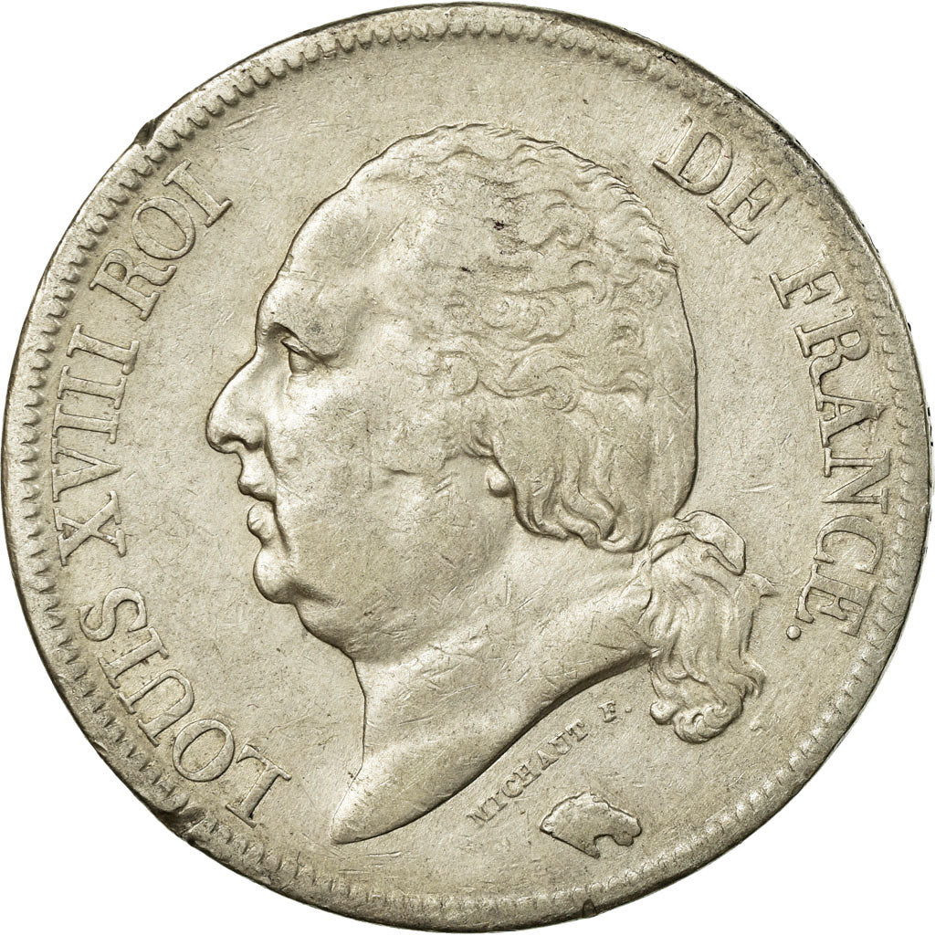 Coin, France, Louis XVIII, Louis XVIII, 5 Francs, 1821, Lille, EF(40-45)