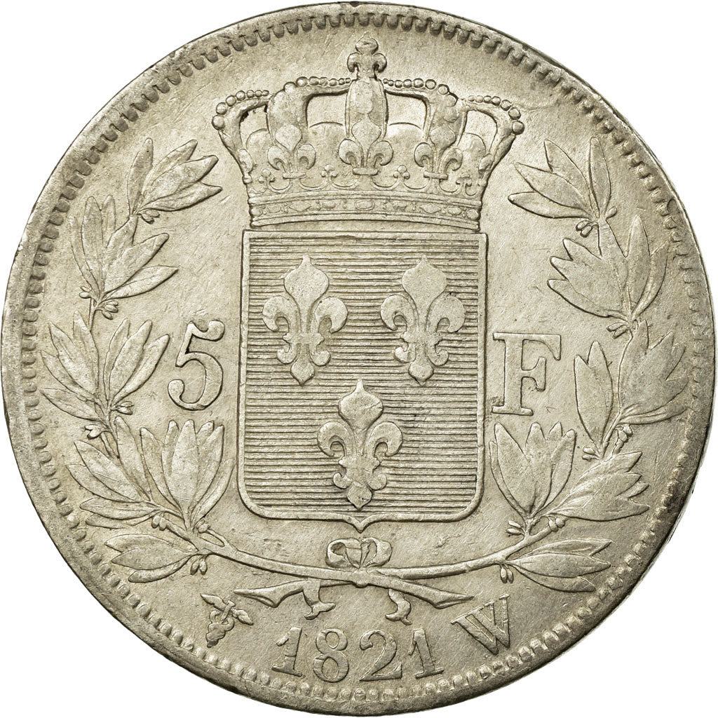 Coin, France, Louis XVIII, Louis XVIII, 5 Francs, 1821, Lille, EF(40-45)