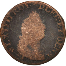 France, Louis XIV, 4 Deniers, 1696, Strasbourg, VG(8-10), KM:310