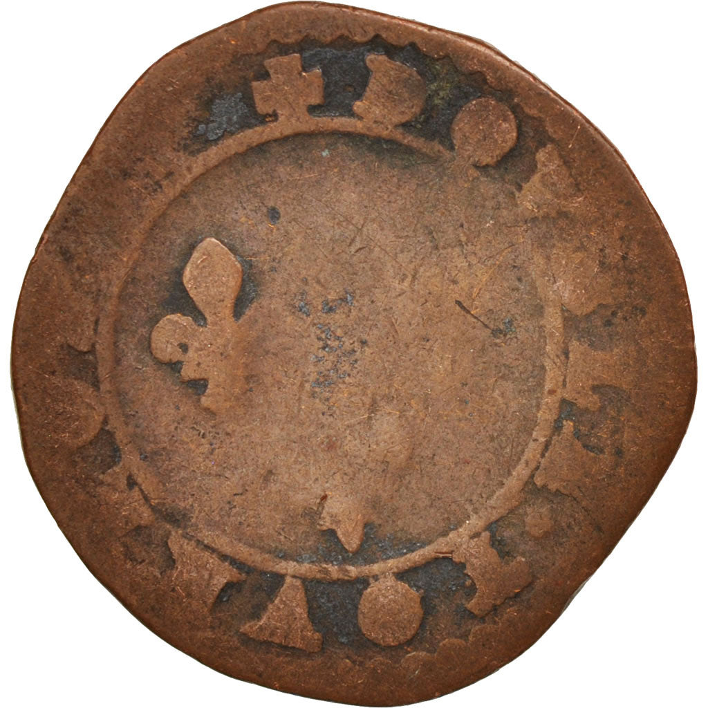 France, Henri III, La Ligue, Double Tournois, Undated, Paris, VG(8-10), CGKL:88