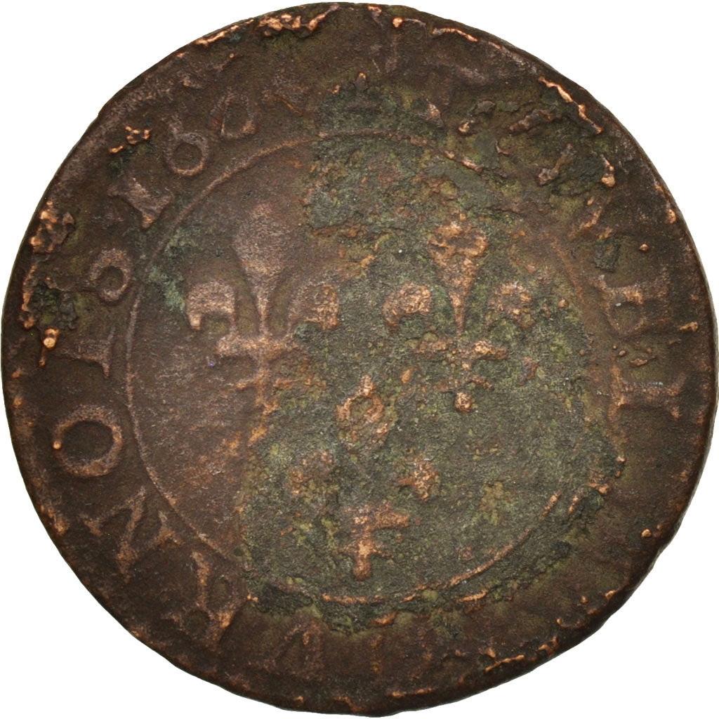 France, Henri IV, Double Tournois, 1604, Paris, B+, Cuivre, CGKL:222