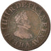 Frankreich, Henri IV, Double Tournois, 1607, Paris, VF(20-25), Copper, KM:16.1