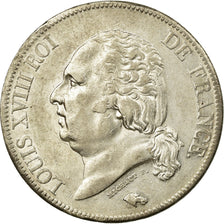 Coin, France, Louis XVIII, Louis XVIII, 5 Francs, 1823, Paris, AU(50-53)