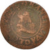 Munten, Frankrijk, Louis XIII, Double tournois, buste juvénile au col fraisé
