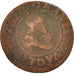 Monnaie, France, Louis XIII, Double tournois, buste juvénile au col fraisé
