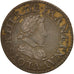 Coin, France, Louis XIII, Double tournois, buste juvénile, Double Tournois