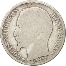 France, Napoleon III, Franc, 1852, Paris, VG(8-10), Silver, KM:772