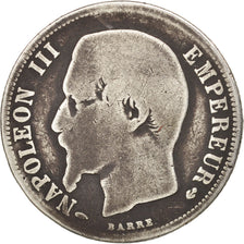 France, Napoleon III, Franc, 1858, Paris, VG(8-10), Silver, KM:779.1