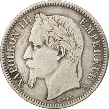 France, Napoleon III, Franc, 1866, Paris, TB+, Argent, Gadoury:463