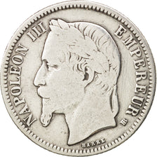 Moneta, Francia, Napoleon III, Napoléon III, Franc, 1866, Strasbourg, B+