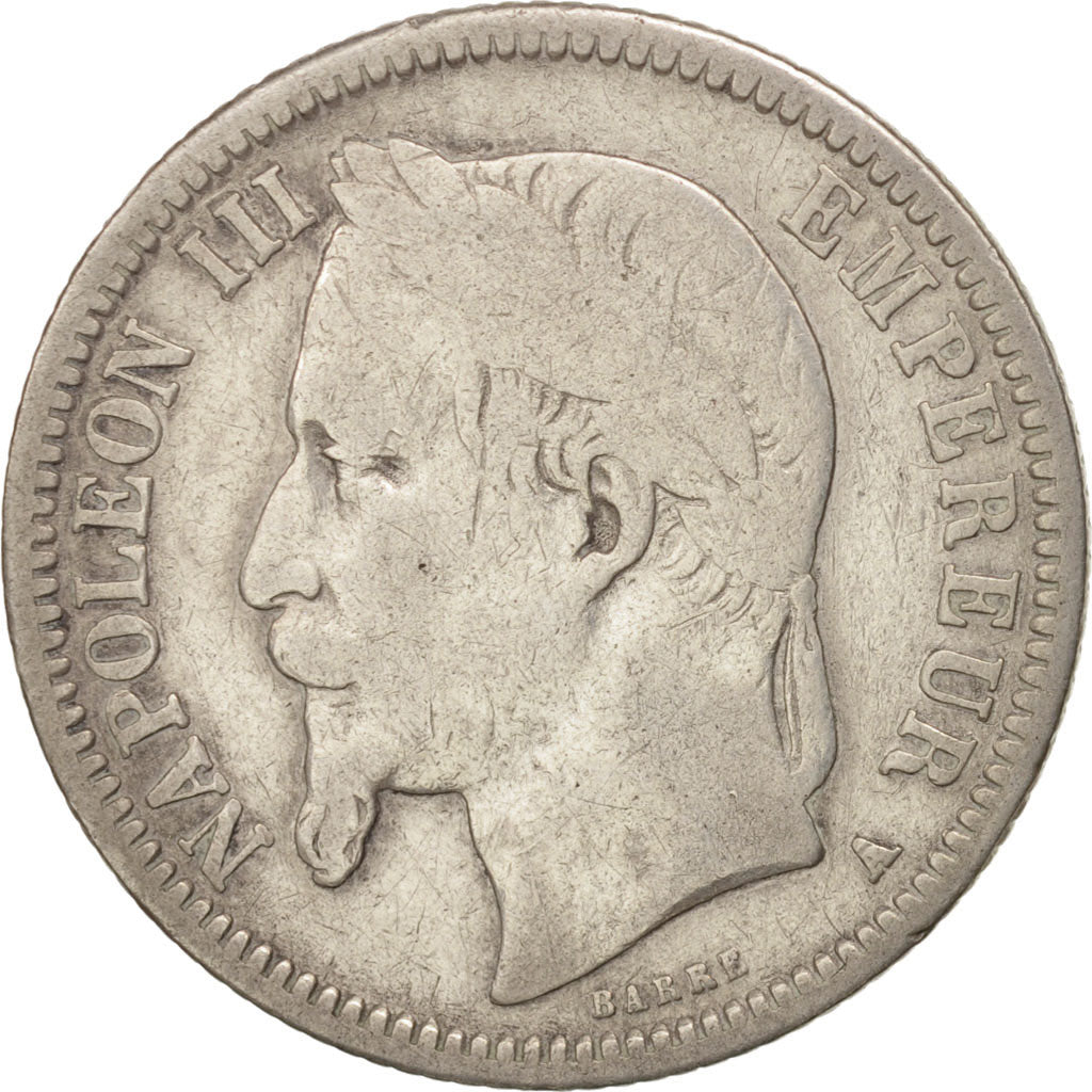 France, Napoleon III, Franc, 1868, Paris, TB, Argent, Gadoury:463