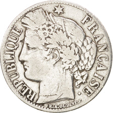 Monnaie, France, Cérès, Franc, 1871, Paris, TB, Argent, KM:822.1, Gadoury:465