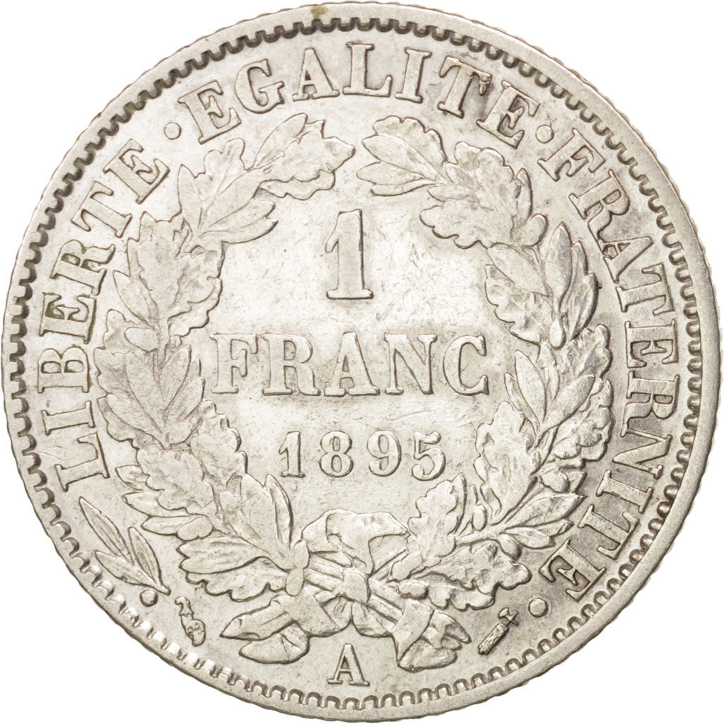 Francia, Cérès, Franc, 1895, Paris, BB, Argento, KM:822.1, Gadoury:465a