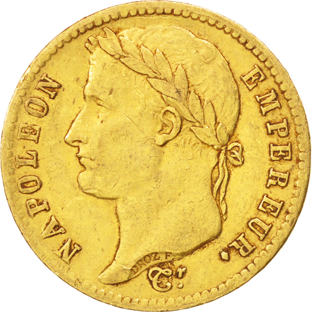 France, Napoléon I, 20 Francs, 1813, Paris, TTB, Or, KM:695.1, Gadoury:1025