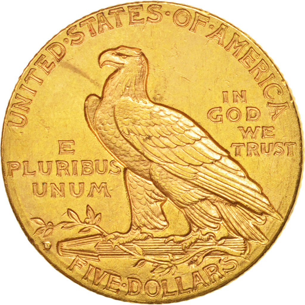 United States, Indian Head, $5, 1909, Denver, AU(50-53), Gold, KM:129