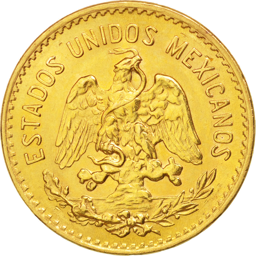 Mexico, 5 Pesos, 1955, Mexico City, AU(55-58), Gold, KM:464