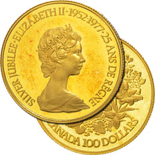Coin, Canada, Elizabeth II, 100 Dollars, 1977, Royal Canadian Mint, Ottawa