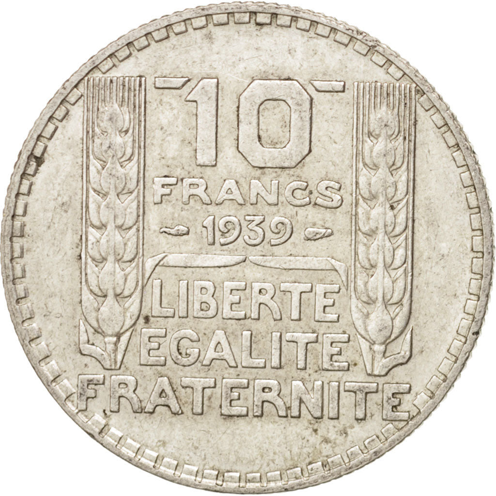 Moneta, Francia, Turin, 10 Francs, 1939, Paris, BB+, Argento, KM:878