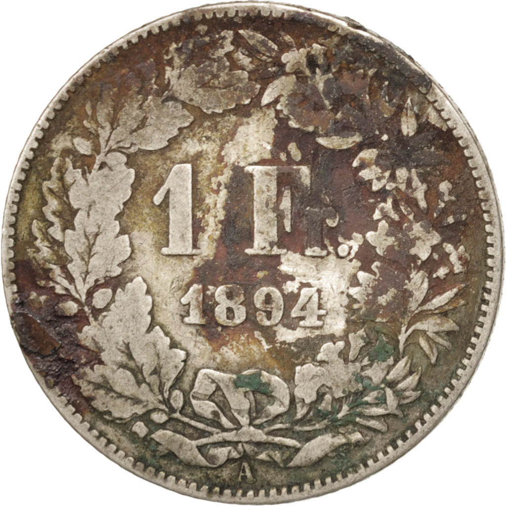 Svizzera, Franc, 1894, Bern, B, Argento, KM:24