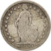 Switzerland, 1/2 Franc, 1880, Bern, VG(8-10), Silver, KM:23