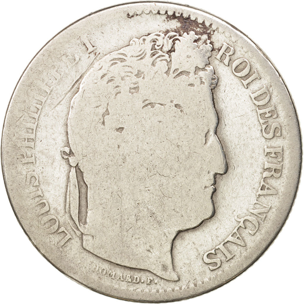 France, Louis-Philippe, 2 Francs, 1835, Paris, VG(8-10), Silver, KM:743.1