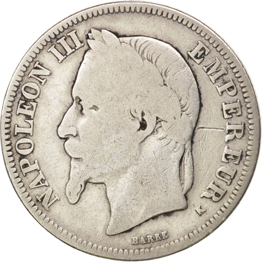 Coin, France, Napoleon III, Napoléon III, 2 Francs, 1866, Bordeaux, F(12-15)