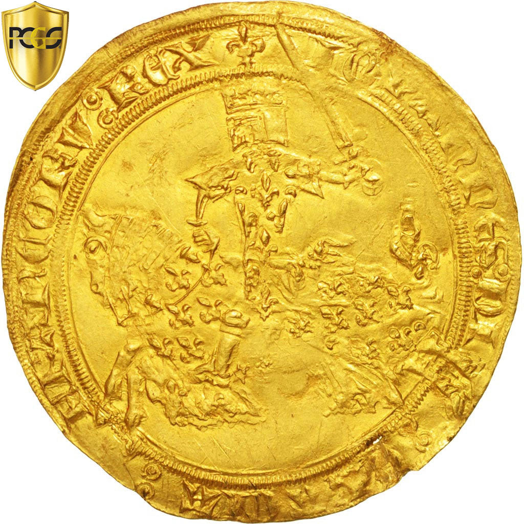 France, Jean II le Bon, Franc à cheval, PCGS MS63, Duplessy:294