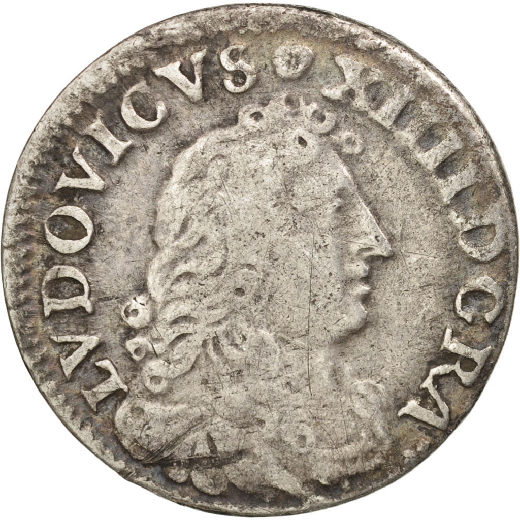 France, Louis XIV, 4 Sols dits « des Traitants », 1677, Lyon, VF(30-35)