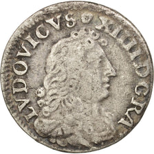 France, Louis XIV, 4 Sols dits « des Traitants », 1677, Lyon, VF(30-35)